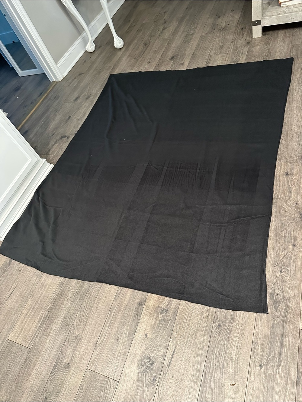 Large Black Solid fleece material 
73”x60”